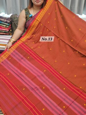 SALE 30TH JULY - PURE BENGAL HANDLOOM DHUNIKHALI SAREE (NO.13)