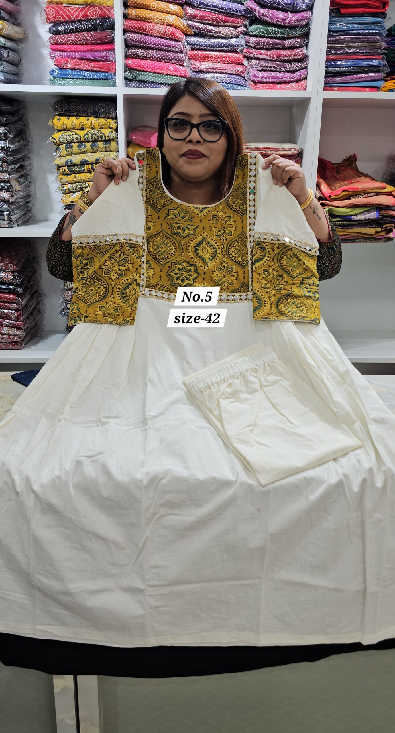 SALE 31ST JULY - AJRAKH READY MADE CORDSET {SIZE- 42} (NO.5)