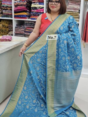 SALE 20TH JULY -  GEORGETTE SILK KHADDI SAREE (NO.7)