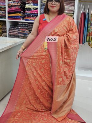 SALE 20TH JULY -  GEORGETTE SILK KHADDI SAREE (NO.9)