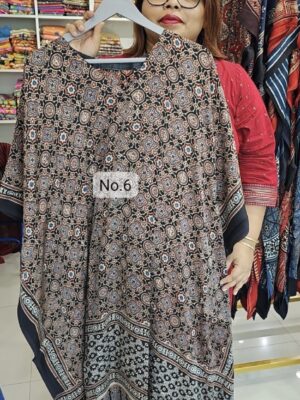 SALE 21ST JULY - READY MADE PURE MODAL AJRAKH KAFTAN/DRESS (SIZE 32 TO 58 CHEST) (NO.6)
