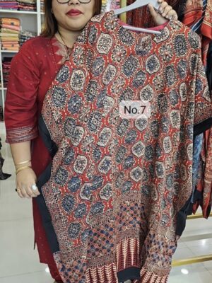 SALE 21ST JULY - READY MADE PURE MODAL AJRAKH KAFTAN/DRESS (SIZE 32 TO 58 CHEST) (NO.7)