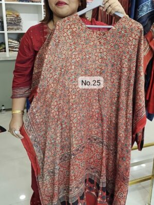 SALE 21ST JULY - READY MADE PURE MODAL AJRAKH KAFTAN/DRESS (SIZE 32 TO 58 CHEST) (NO.25)