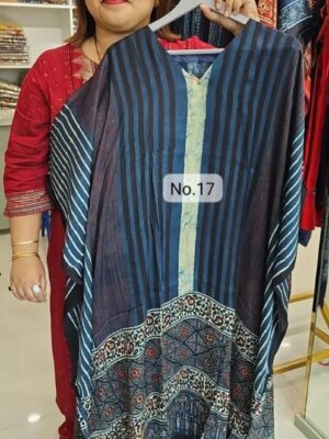 SALE 21ST JULY - READY MADE PURE MODAL AJRAKH KAFTAN/DRESS (SIZE 32 TO 58 CHEST) (NO.17)
