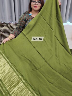 SALE 20TH JULY - PURE MODAL LAGDI PATTA SAREE (NO.10)