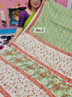 SALE 17TH AUG – MULTANI SANGANERI DABU BLOCK SAREE (NO.3)