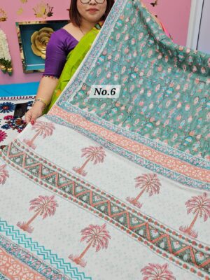 SALE 17TH AUG – MULTANI SANGANERI DABU BLOCK SAREE (NO.6)