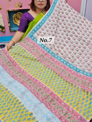 SALE 17TH AUG – MULTANI SANGANERI DABU BLOCK SAREE (NO.7)