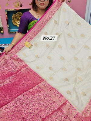 SALE 17TH AUG – INDIAN SILK TUSSAR BANARSI SAREE (NO.27)