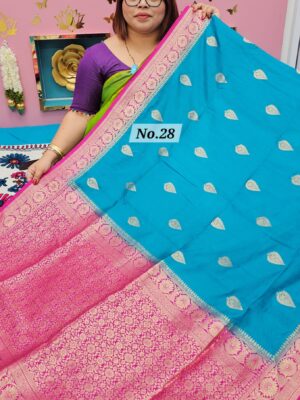 SALE 17TH AUG – INDIAN SILK TUSSAR BANARSI SAREE (NO.28)