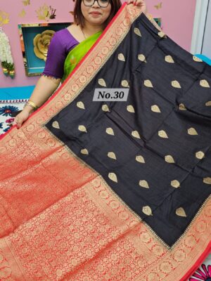 SALE 17TH AUG – INDIAN SILK TUSSAR BANARSI SAREE (NO.30)