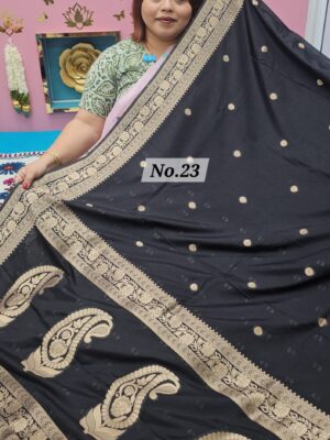 SALE 16TH AUG – CREPE SILK BANARASI SAREE (NO.23)