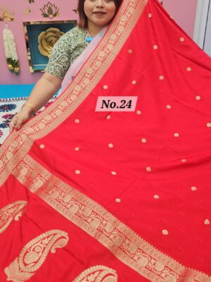 SALE 16TH AUG – CREPE SILK BANARASI SAREE (NO.24)