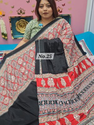 SALE 16TH AUG – PREMIUM MIRROR CREPE MODAL SAREE (NO.25)