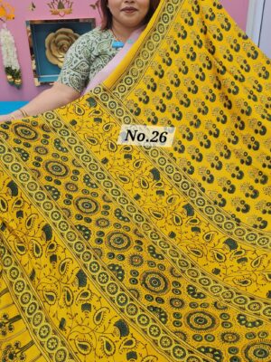 SALE 16TH AUG – PURE AJRAKH MODAL SILK SAREE (NO.26)