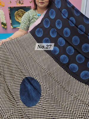 SALE 16TH AUG – PURE AJRAKH MODAL SILK SAREE (NO.27)