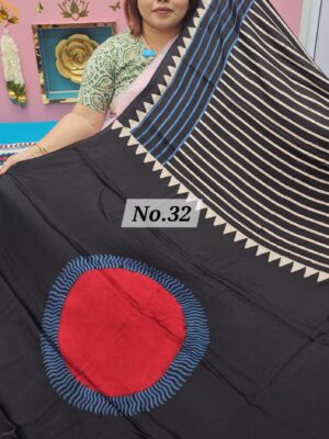 SALE 16TH AUG – PURE AJRAKH MODAL SILK SAREE (NO.32)