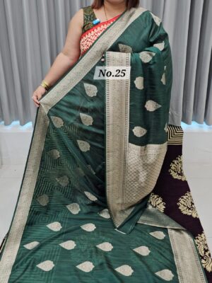 SALE 1ST AUG - TUSSAR KHADDI INDIAN SILK SAREE (NO.25)