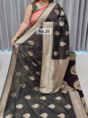 SALE 1ST AUG - TUSSAR KHADDI INDIAN SILK SAREE (NO.35)