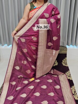 SALE 1ST AUG - TUSSAR KHADDI INDIAN SILK SAREE (NO.36)