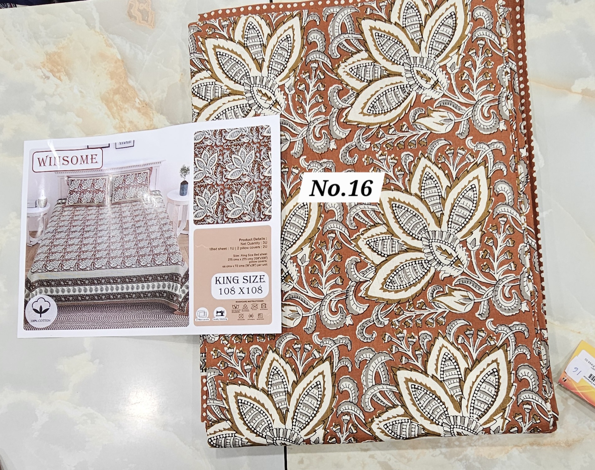 SALE 5TH AUG - COTTON BEDSHEET (NO.16)