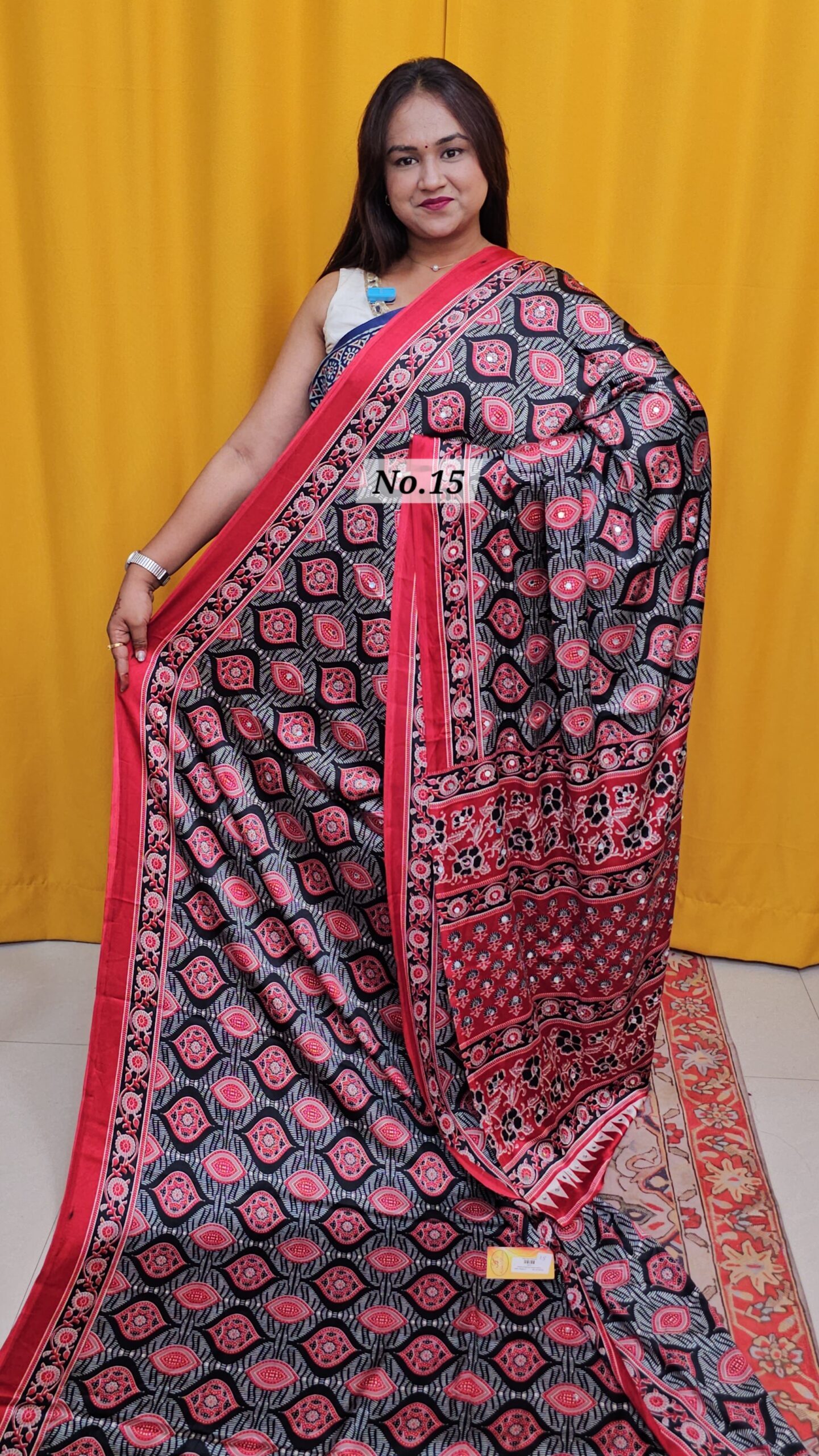 SALE 3RD AUG - PREMIUM MIRROR CREPE MODAL SAREE (NO.15)