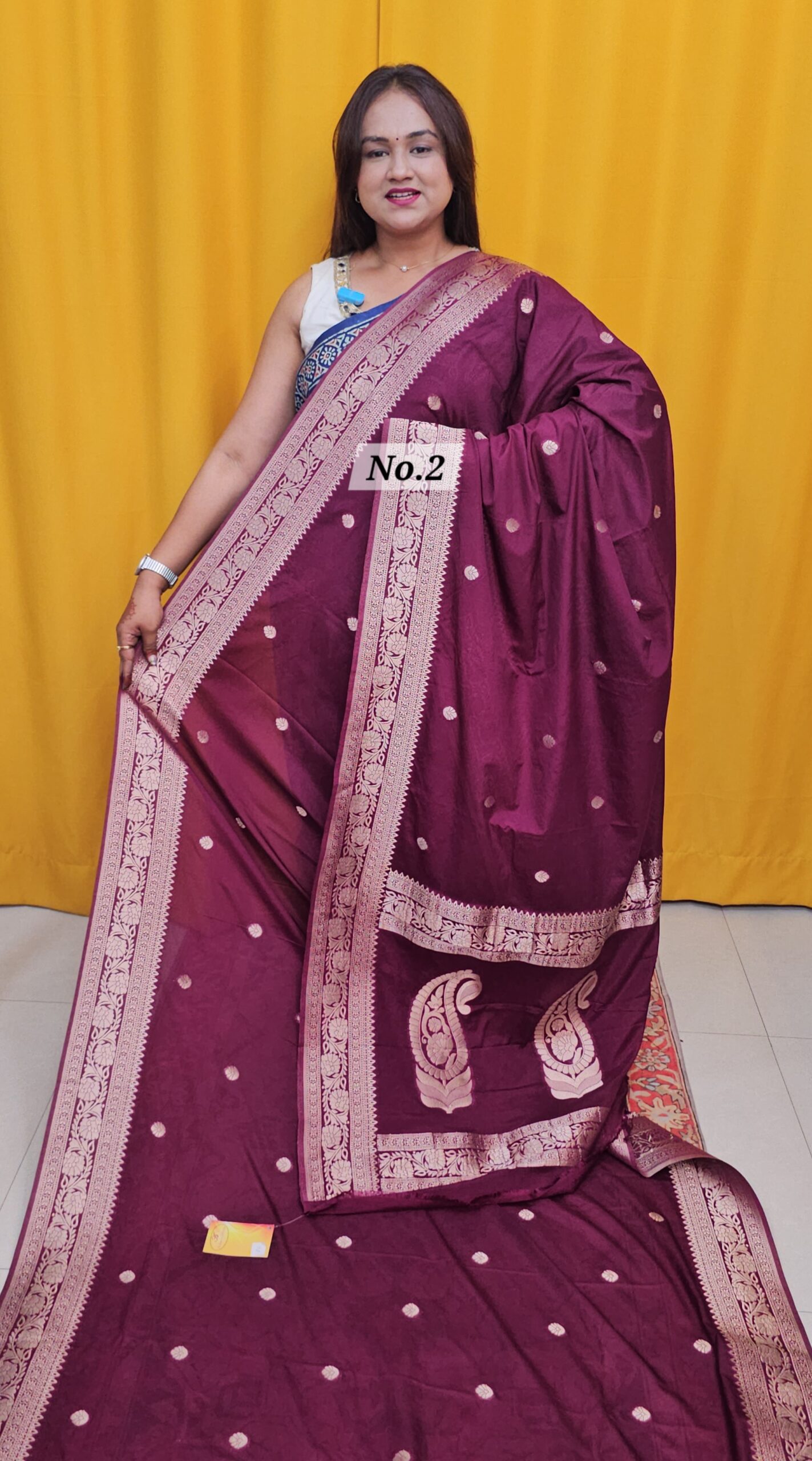 SALE 4TH AUG - CREPE SILK DESIGNER SAREE (NO.2)