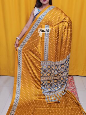 SALE 4TH AUG - PREMIUM MIRROR CREPE MODAL SAREE (NO.18)