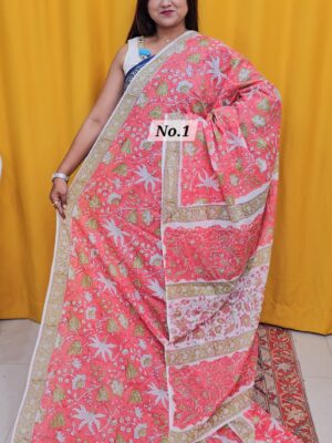 SALE 4TH AUG - MULTANI SANGANERI DABU BLOCK SAREE (NO.1)