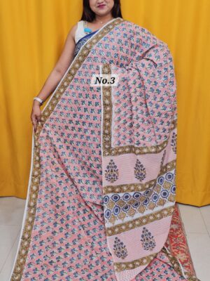 SALE 4TH AUG - MULTANI SANGANERI DABU BLOCK SAREE (NO.3)