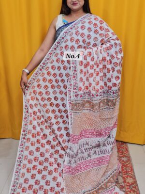 SALE 4TH AUG - MULTANI SANGANERI DABU BLOCK SAREE (NO.4)