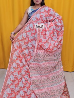 SALE 4TH AUG - MULTANI SANGANERI DABU BLOCK SAREE (NO.5)