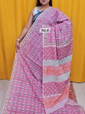 SALE 4TH AUG - MULTANI SANGANERI DABU BLOCK SAREE (NO.8)