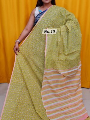 SALE 4TH AUG - MULTANI SANGANERI DABU BLOCK SAREE (NO.10)