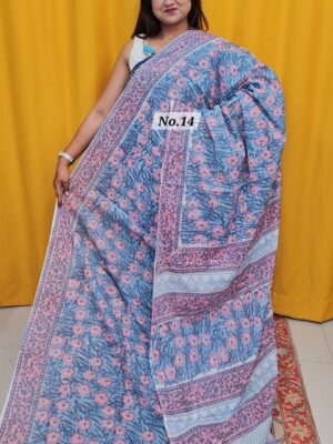 SALE 4TH AUG - MULTANI SANGANERI DABU BLOCK SAREE (NO.14)