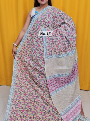 SALE 4TH AUG - MULTANI SANGANERI DABU BLOCK SAREE (NO.15)