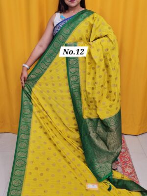 SALE 5TH AUG - GEORGETT SILK KHADDI SAREE (NO.12)