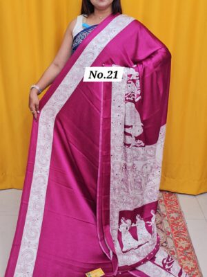 SALE 5TH AUG - PREMIUM MIRROR CREPE MODAL SAREE (NO.21)