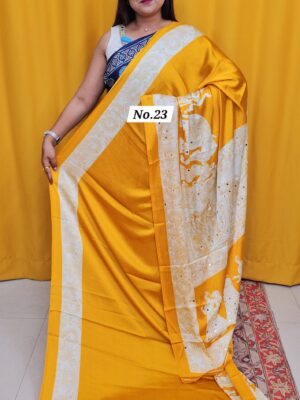 SALE 5TH AUG - PREMIUM MIRROR CREPE MODAL SAREE (NO.23)