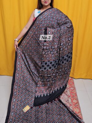 SALE 8TH AUG – PURE AJRAKH MODAL SILK SAREE (NO.2)