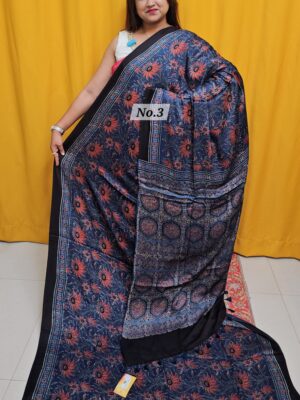 SALE 8TH AUG – PURE AJRAKH MODAL SILK SAREE (NO.3)