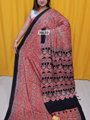 SALE 8TH AUG – PURE AJRAKH MODAL SILK SAREE (NO.10)
