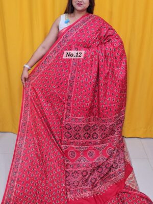 SALE 23RD AUG – PURE MODAL MASLIN MULTI BLOCK SAREE (NO.12)