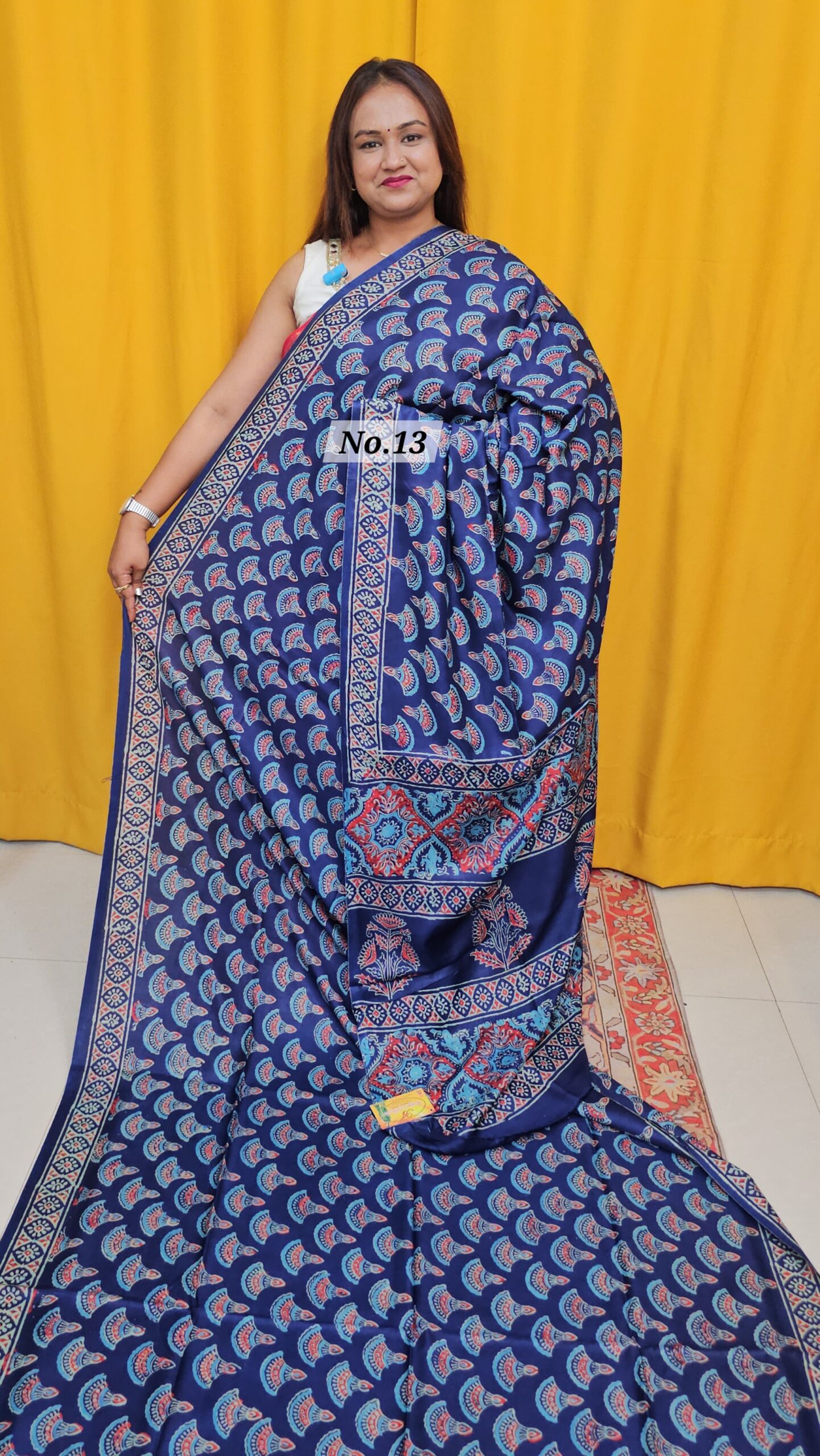 SALE 23RD AUG – PURE MODAL MASLIN MULTI BLOCK SAREE (NO.13)