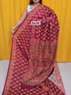 SALE 23RD AUG – PURE MODAL MASLIN MULTI BLOCK SAREE (NO.16)