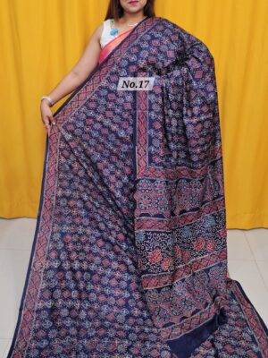 SALE 23RD AUG – PURE MODAL MASLIN MULTI BLOCK SAREE (NO.17)