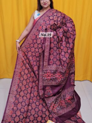 SALE 23RD AUG – PURE MODAL MASLIN MULTI BLOCK SAREE (NO.19)