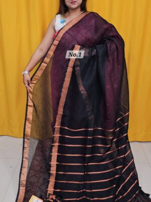 {K2K} - PURE HANDLOOM LINEN SAREE (NO.1)