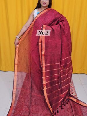 {K2K} - PURE HANDLOOM LINEN SAREE (NO.3)