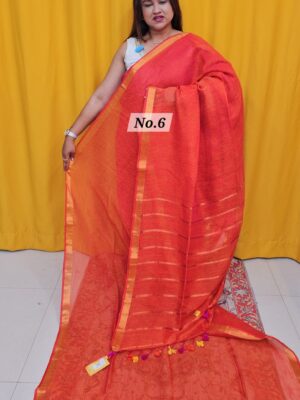 {K2K} - PURE HANDLOOM LINEN SAREE (NO.6)